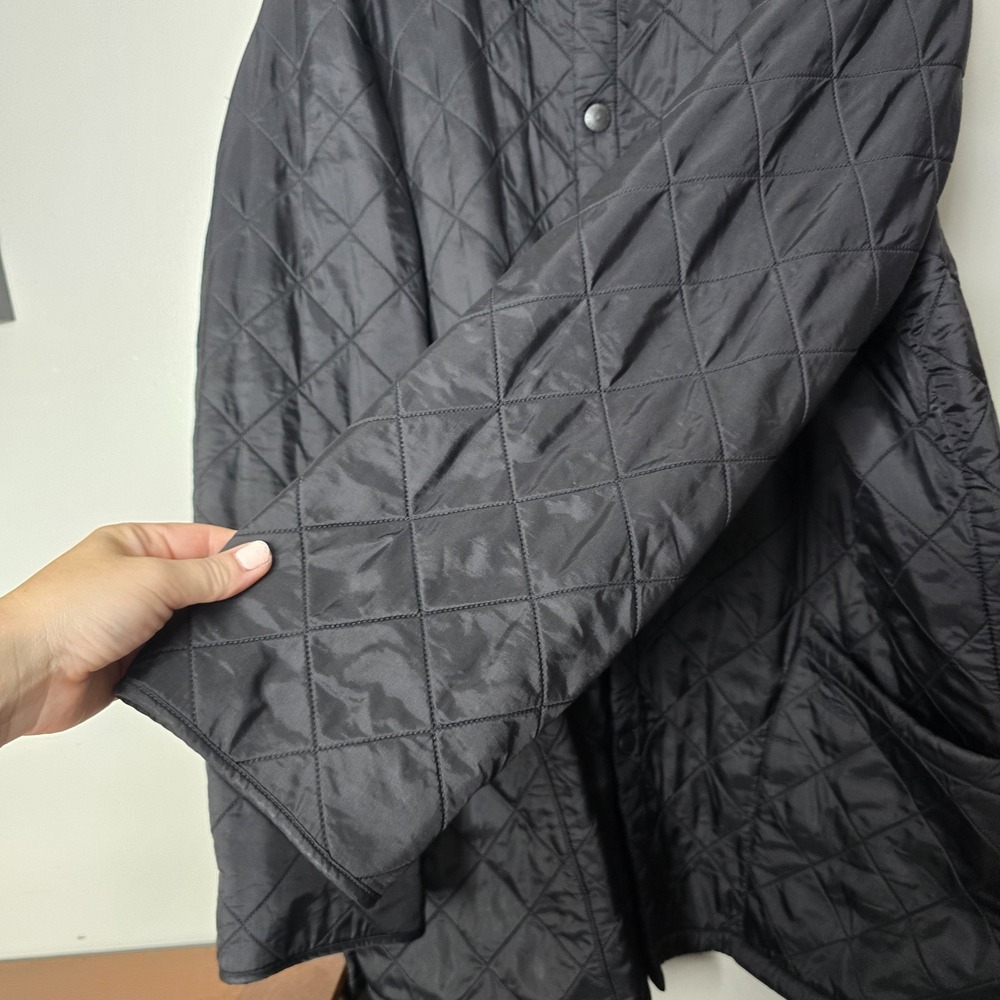 Barbour Black Quilted Liddesdale Jacket Size XL Chore Work Coat Heritage Barn - Picture 10 of 16